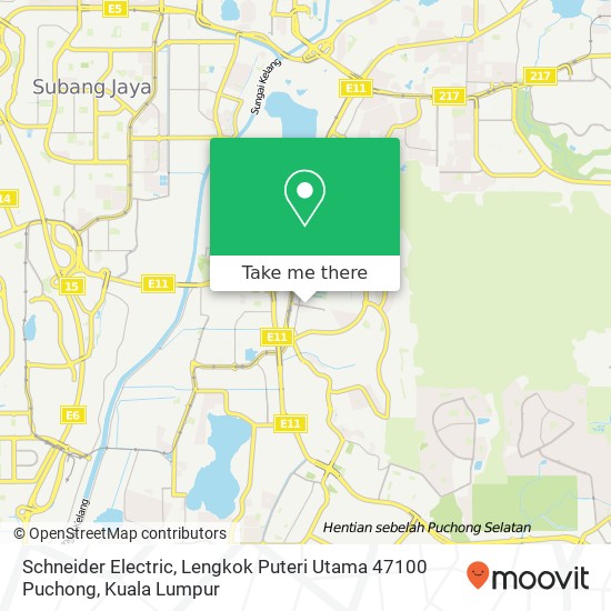 Schneider Electric, Lengkok Puteri Utama 47100 Puchong map