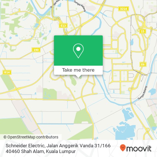 Peta Schneider Electric, Jalan Anggerik Vanda 31 / 166 40460 Shah Alam