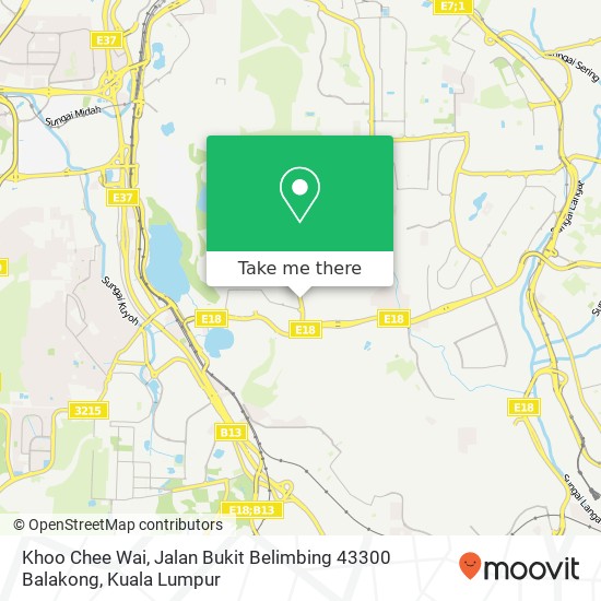 Peta Khoo Chee Wai, Jalan Bukit Belimbing 43300 Balakong