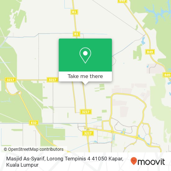 Masjid As-Syarif, Lorong Tempinis 4 41050 Kapar map