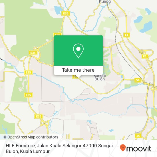Peta HLE Furniture, Jalan Kuala Selangor 47000 Sungai Buloh