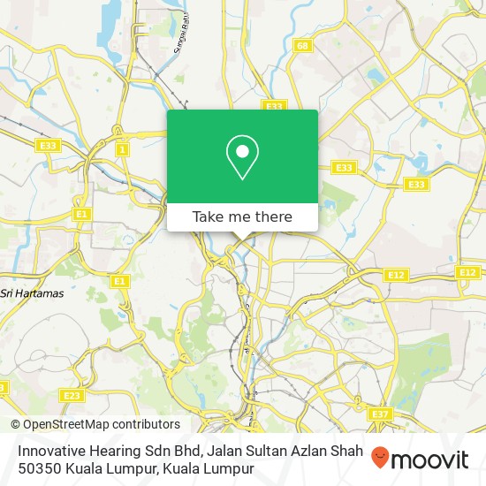 Innovative Hearing Sdn Bhd, Jalan Sultan Azlan Shah 50350 Kuala Lumpur map