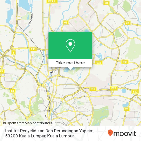 Peta Institut Penyelidikan Dan Perundingan Yapeim, 53200 Kuala Lumpur