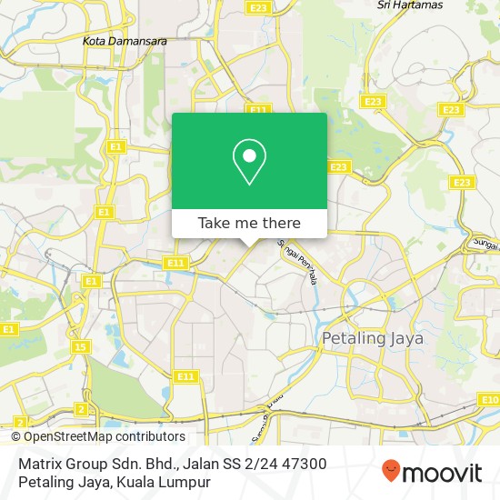 Peta Matrix Group Sdn. Bhd., Jalan SS 2 / 24 47300 Petaling Jaya