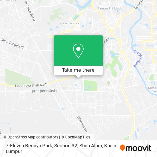 Peta 7-Eleven Berjaya Park, Section 32, Shah Alam