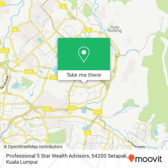 Professional 5 Star Wealth Advisors, 54200 Setapak map