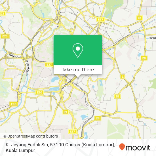 Peta K. Jeyaraj Fadhli Sin, 57100 Cheras (Kuala Lumpur)