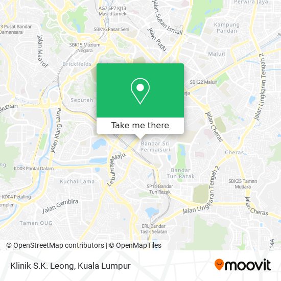 Klinik S.K. Leong map