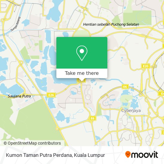 Kumon Taman Putra Perdana map