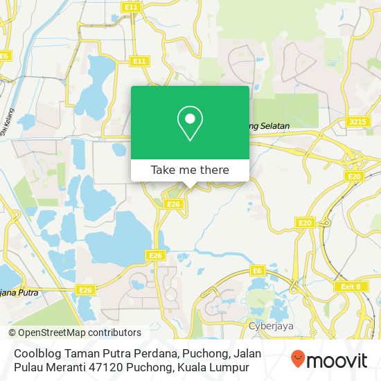 Coolblog Taman Putra Perdana, Puchong, Jalan Pulau Meranti 47120 Puchong map