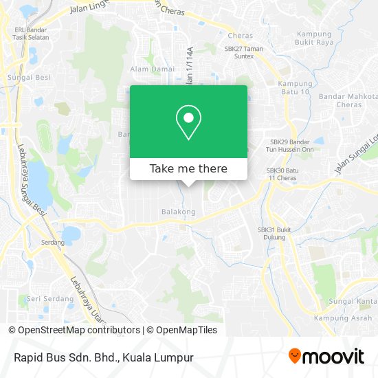 Rapid Bus Sdn. Bhd. map