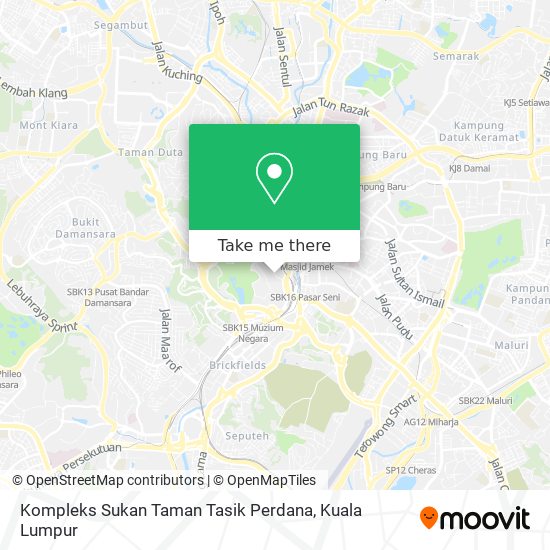 Peta Kompleks Sukan Taman Tasik Perdana