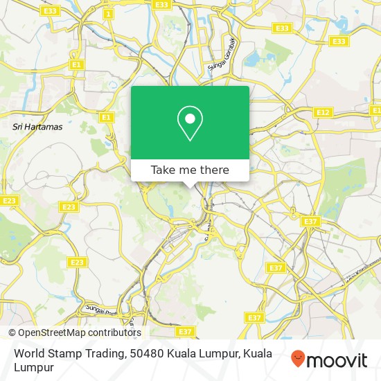 World Stamp Trading, 50480 Kuala Lumpur map