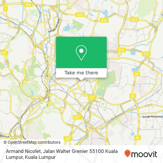 Peta Armand Nicolet, Jalan Walter Grenier 55100 Kuala Lumpur