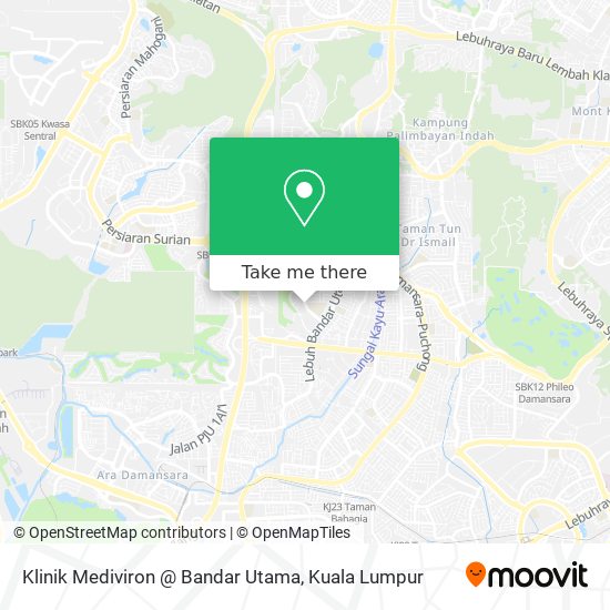 Peta Klinik Mediviron @ Bandar Utama