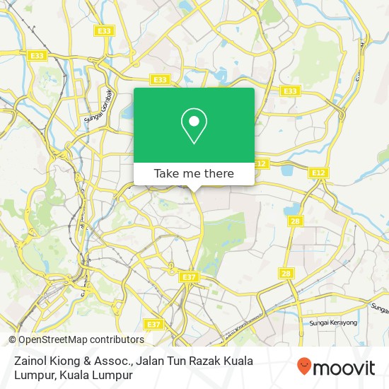 Zainol Kiong & Assoc., Jalan Tun Razak Kuala Lumpur map