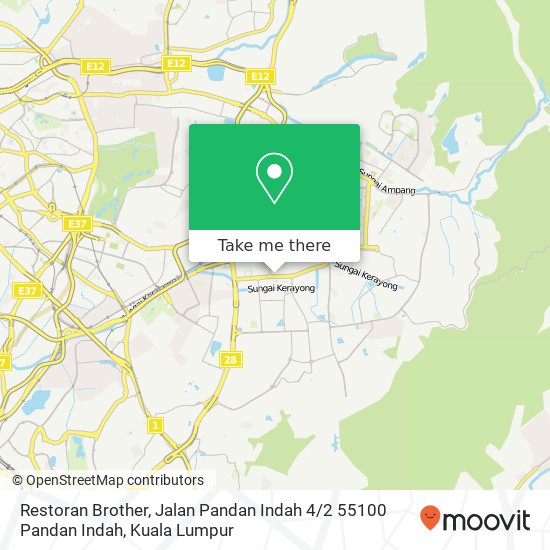 Restoran Brother, Jalan Pandan Indah 4 / 2 55100 Pandan Indah map