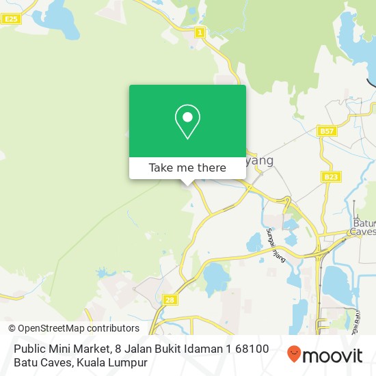 Public Mini Market, 8 Jalan Bukit Idaman 1 68100 Batu Caves map