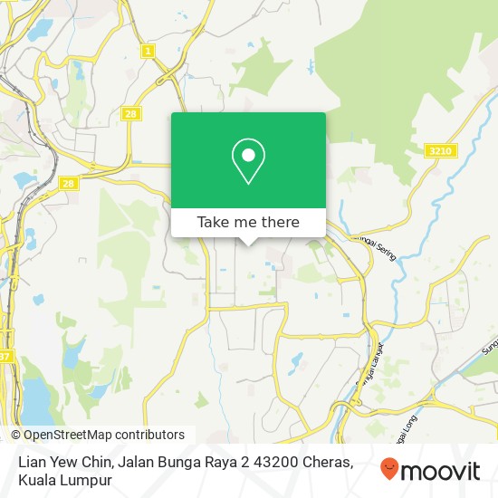 Lian Yew Chin, Jalan Bunga Raya 2 43200 Cheras map