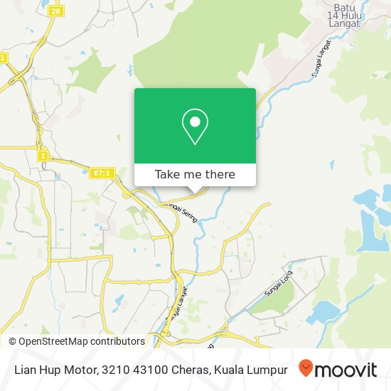 Lian Hup Motor, 3210 43100 Cheras map