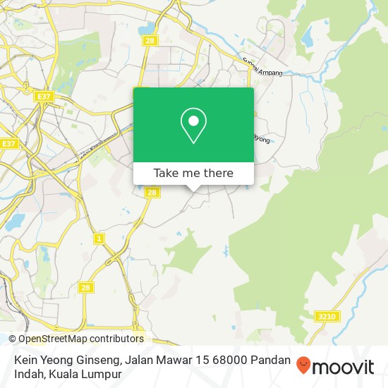 Kein Yeong Ginseng, Jalan Mawar 15 68000 Pandan Indah map