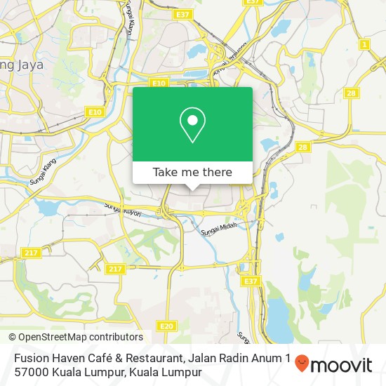 Fusion Haven Café & Restaurant, Jalan Radin Anum 1 57000 Kuala Lumpur map