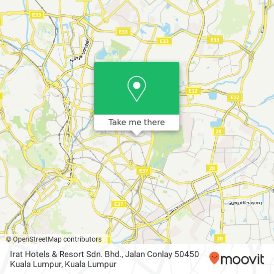 Irat Hotels & Resort Sdn. Bhd., Jalan Conlay 50450 Kuala Lumpur map