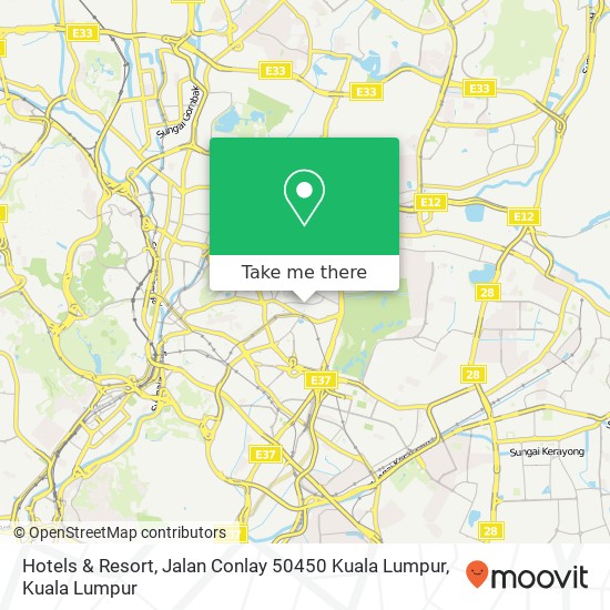 Hotels & Resort, Jalan Conlay 50450 Kuala Lumpur map