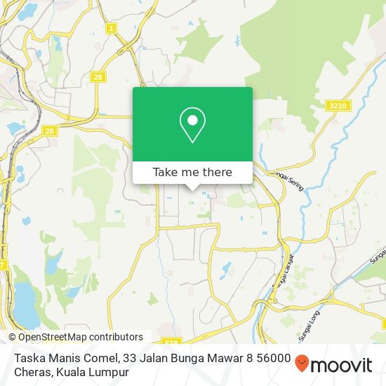 Taska Manis Comel, 33 Jalan Bunga Mawar 8 56000 Cheras map