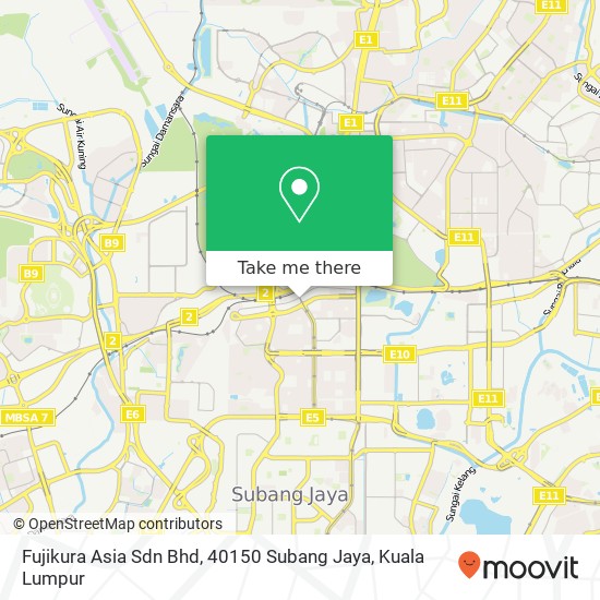 Peta Fujikura Asia Sdn Bhd, 40150 Subang Jaya
