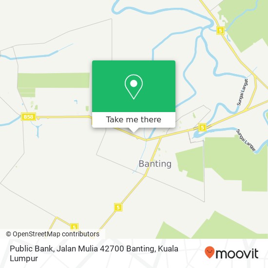 Peta Public Bank, Jalan Mulia 42700 Banting