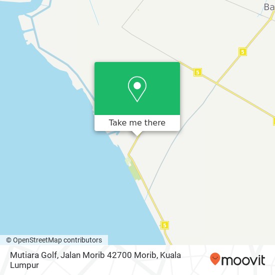 Peta Mutiara Golf, Jalan Morib 42700 Morib