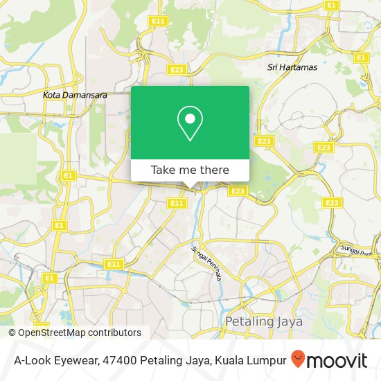 A-Look Eyewear, 47400 Petaling Jaya map