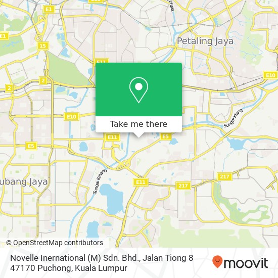 Novelle Inernational (M) Sdn. Bhd., Jalan Tiong 8 47170 Puchong map