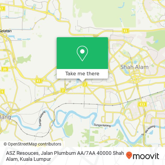 ASZ Resouces, Jalan Plumbum AA / 7AA 40000 Shah Alam map