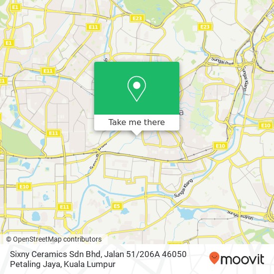 Sixny Ceramics Sdn Bhd, Jalan 51 / 206A 46050 Petaling Jaya map