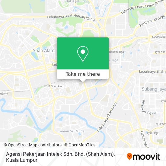 Peta Agensi Pekerjaan Intelek Sdn. Bhd. (Shah Alam)