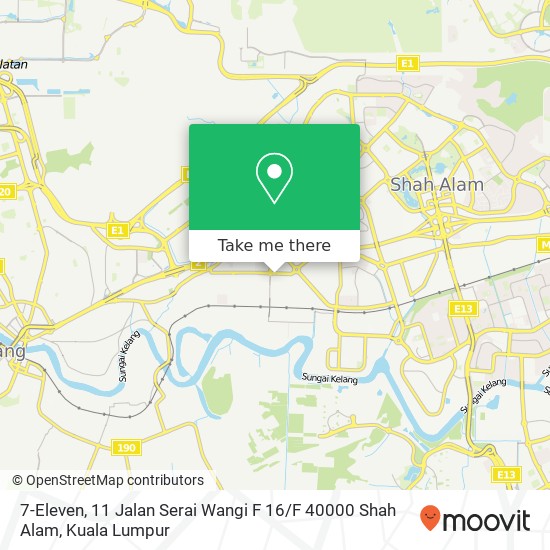 7-Eleven, 11 Jalan Serai Wangi F 16 / F 40000 Shah Alam map