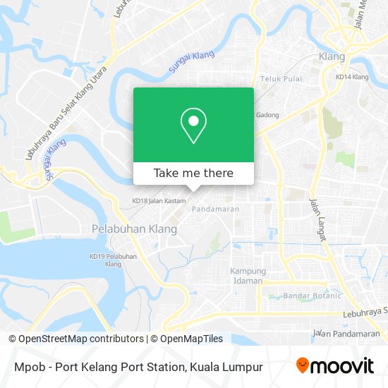 Mpob - Port Kelang Port Station map