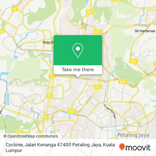 Cyclone, Jalan Kenanga 47400 Petaling Jaya map