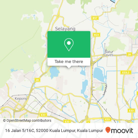 Peta 16 Jalan 5 / 16C, 52000 Kuala Lumpur