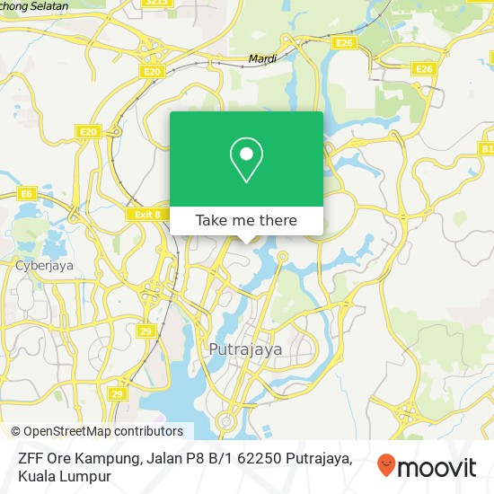 ZFF Ore Kampung, Jalan P8 B / 1 62250 Putrajaya map