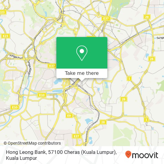 Peta Hong Leong Bank, 57100 Cheras (Kuala Lumpur)