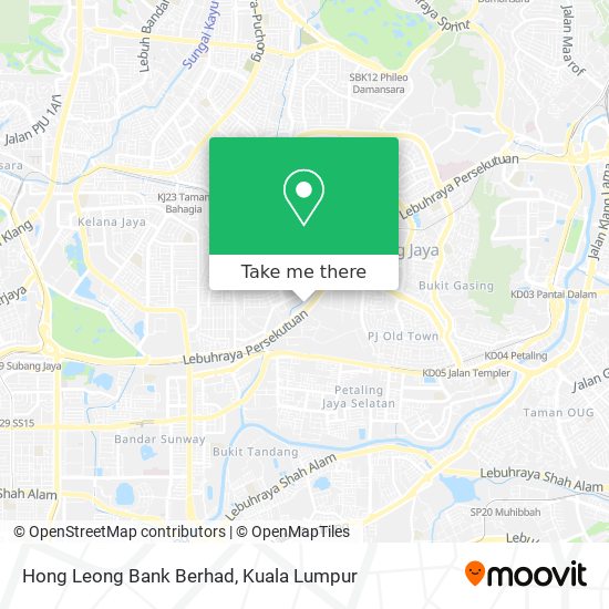 Peta Hong Leong Bank Berhad