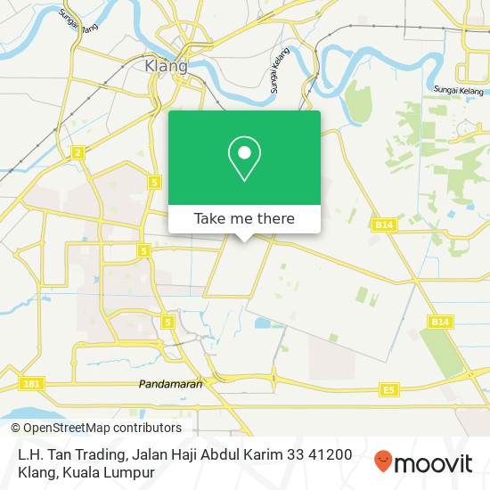 Peta L.H. Tan Trading, Jalan Haji Abdul Karim 33 41200 Klang