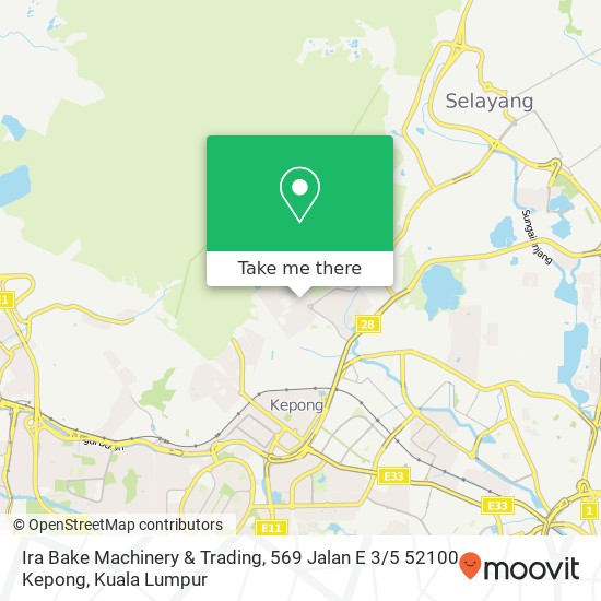 Ira Bake Machinery & Trading, 569 Jalan E 3 / 5 52100 Kepong map
