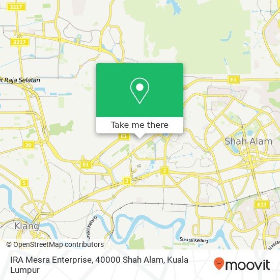 Peta IRA Mesra Enterprise, 40000 Shah Alam