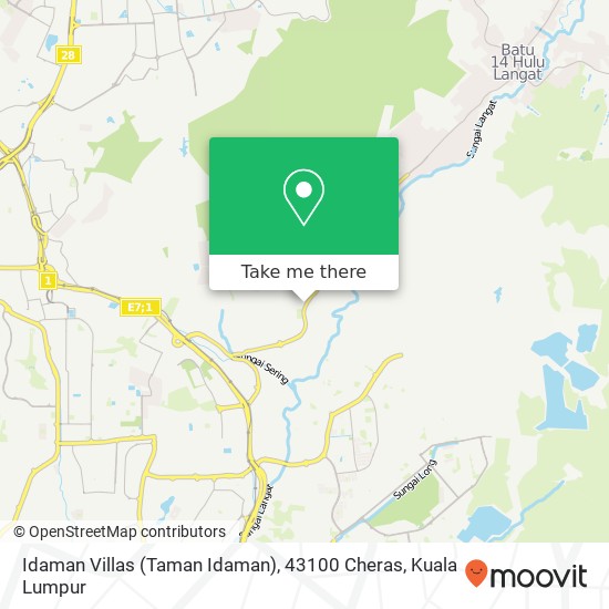 Idaman Villas (Taman Idaman), 43100 Cheras map