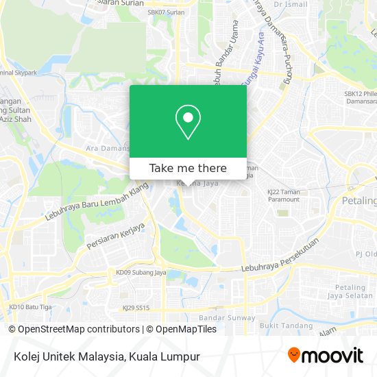 Kolej Unitek Malaysia map