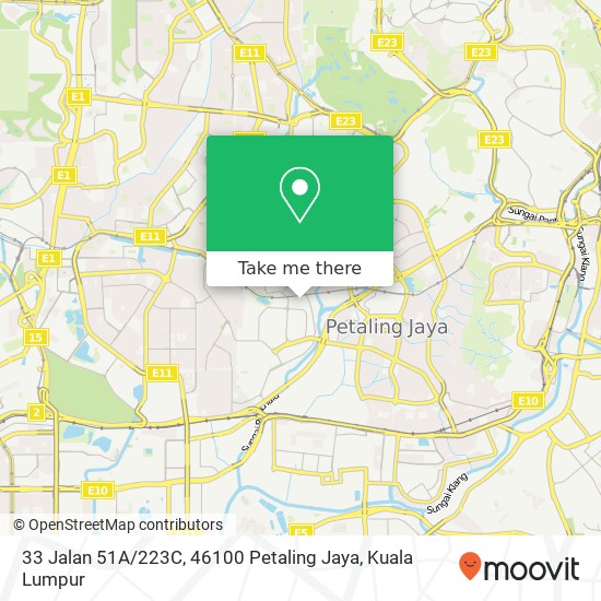 Peta 33 Jalan 51A / 223C, 46100 Petaling Jaya